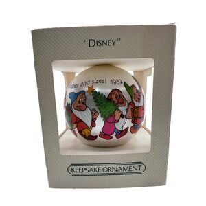1982 Hallmark Disney Seven Dwarfs Christmas Keepsake Ornament Vintage with Box